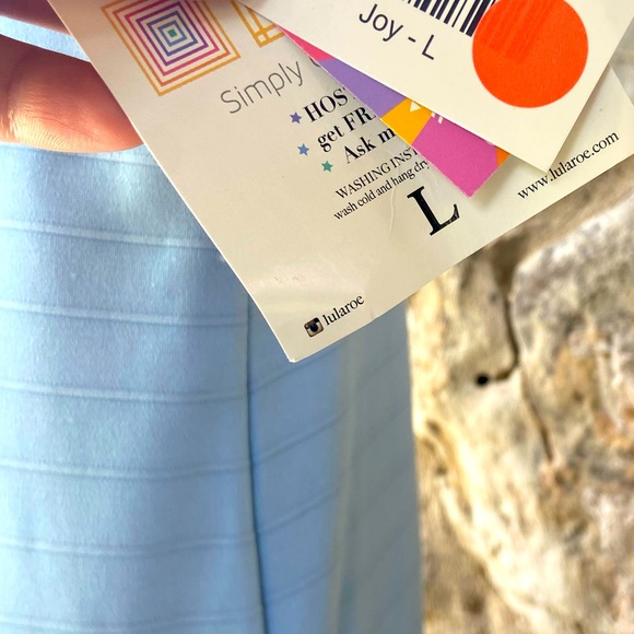 NWT Lularoe Light Blue Joy Size Large L - Picture 4 of 9